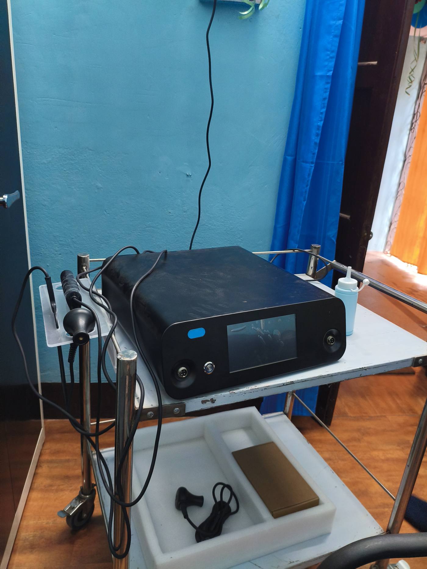 TECAR device on treatment cart