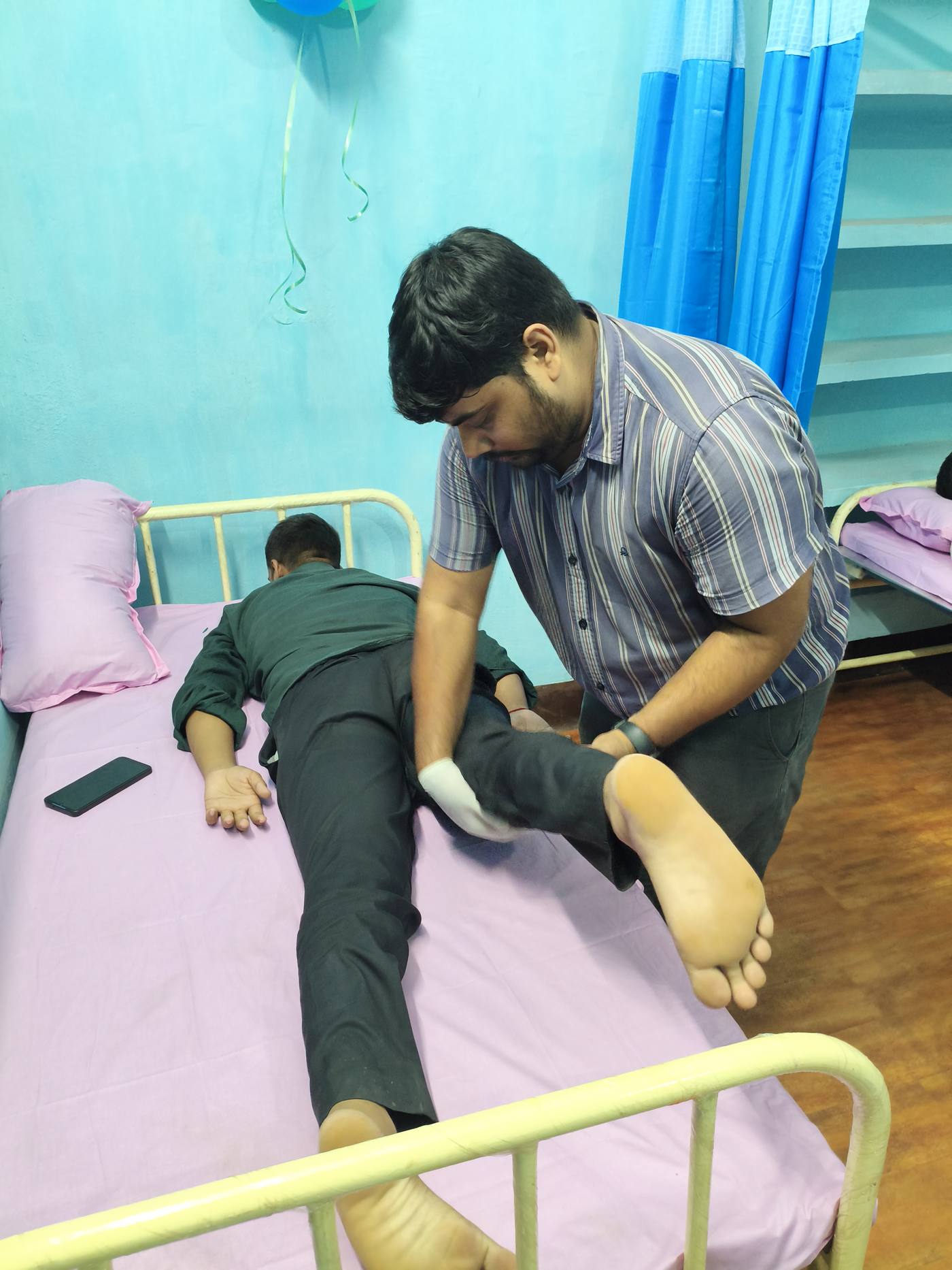 Leg rehabilitation session