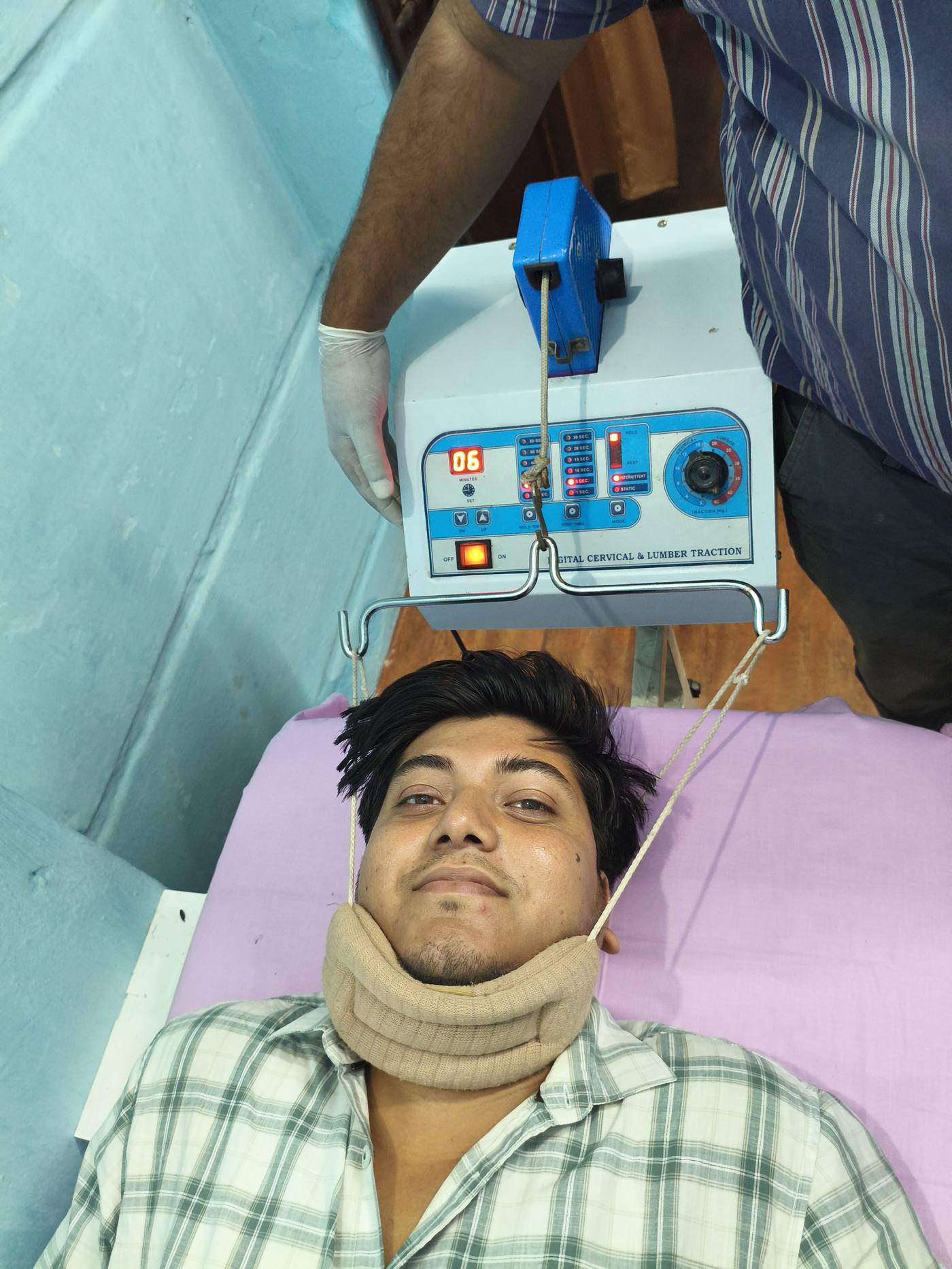 Cervical traction treatment